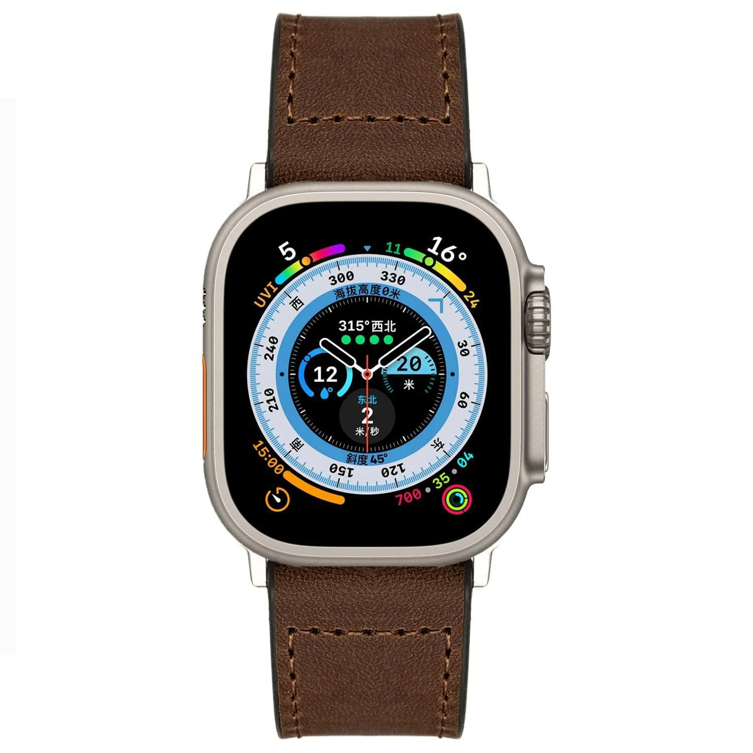 DL3 Mobilak Leather Bands Compatible with Apple Watch Band 49mm 45mm 44mm 42mm, Leather Magnetic Buckle Design Strap For iWatch Ultra Ultra 2 SE Series 9 8 7 6 5 4 3 2 1 (A. ) - A.Dark Brown