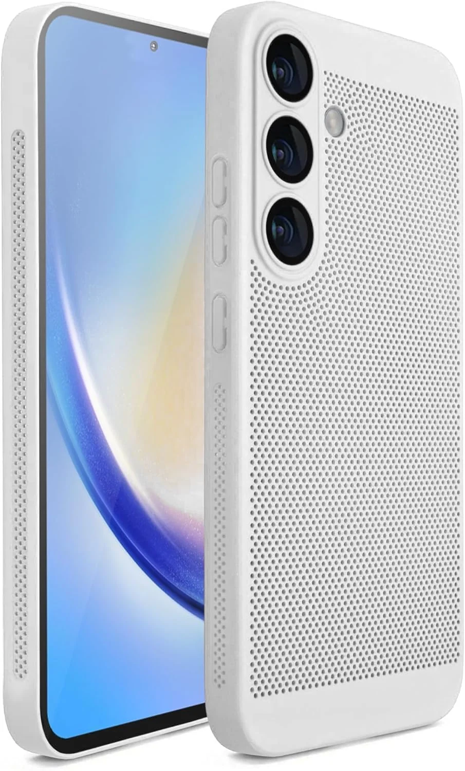 DL3 Mobilak PC Protective Case for Samsung Galaxy A26 5G, Supports wireless charging, Camera protection, Shock-absorbing protection - White