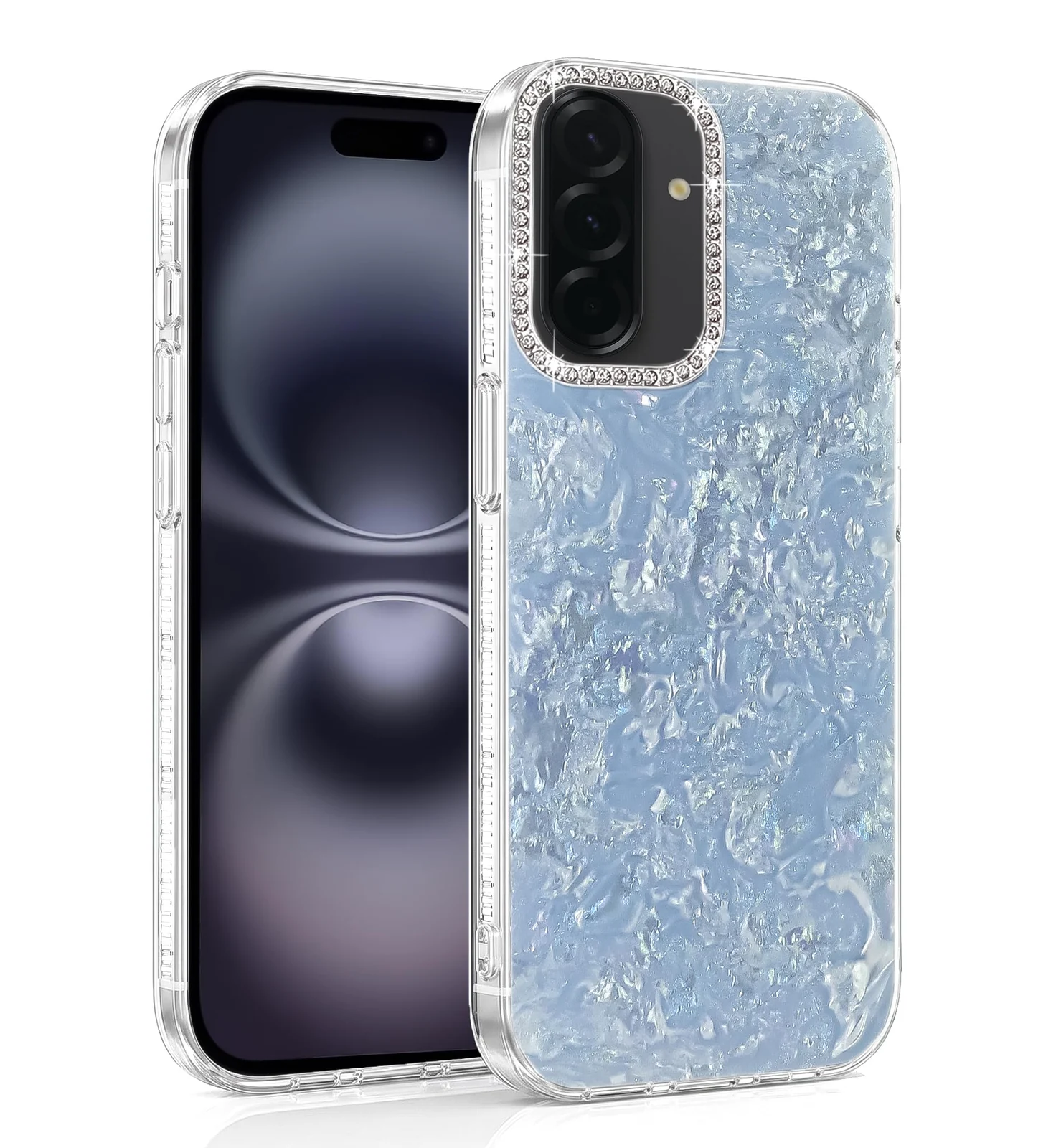 DL3 Mobilak Glitter Rhinestone Protective Case for Samsung Galaxy A36 5G / A56 5G with Shockproof Design - Sky Blue