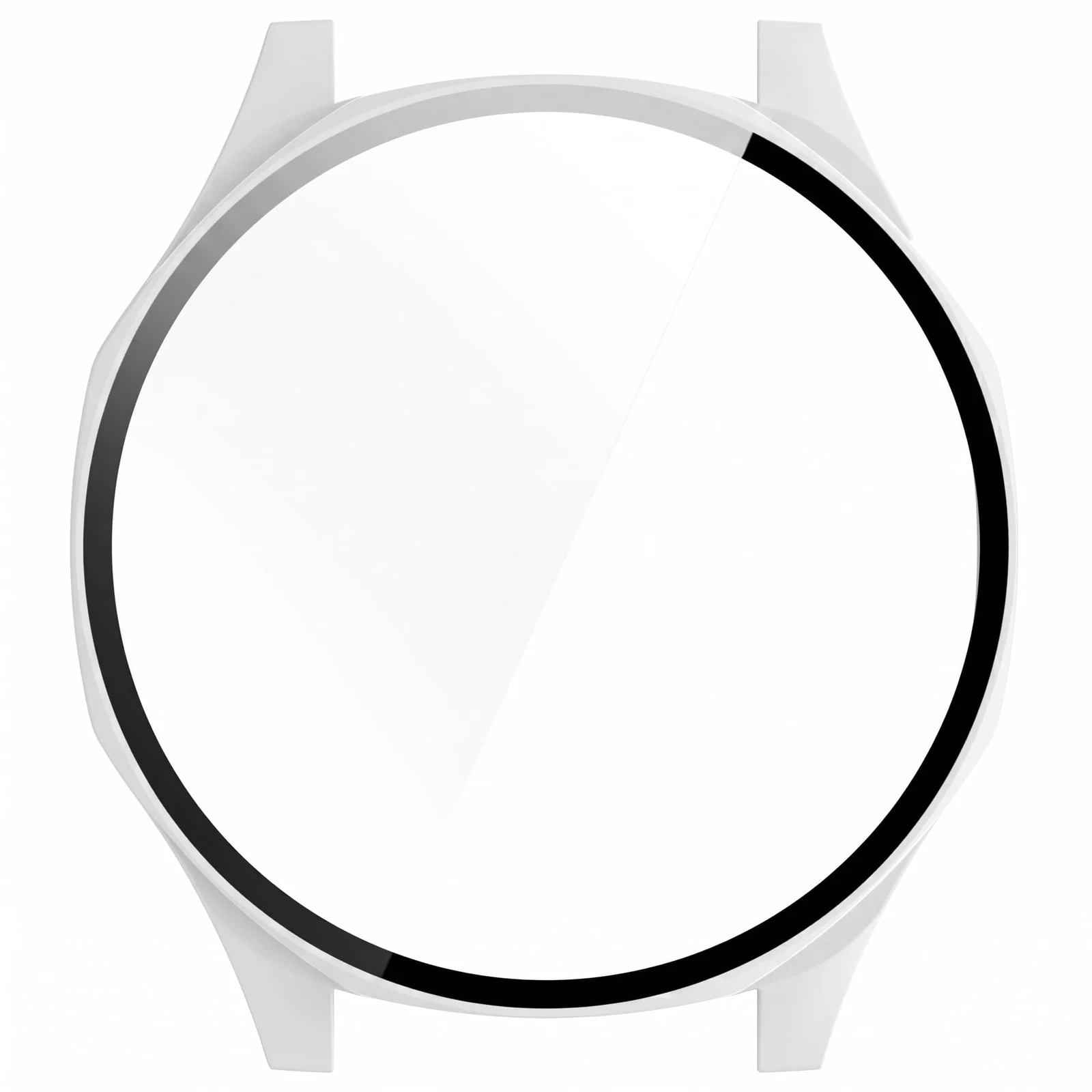 DL3 MOBILAK Full-Coverage Watch Case with Tempered Glass for Huawei Watch GT 5 46 mm, White