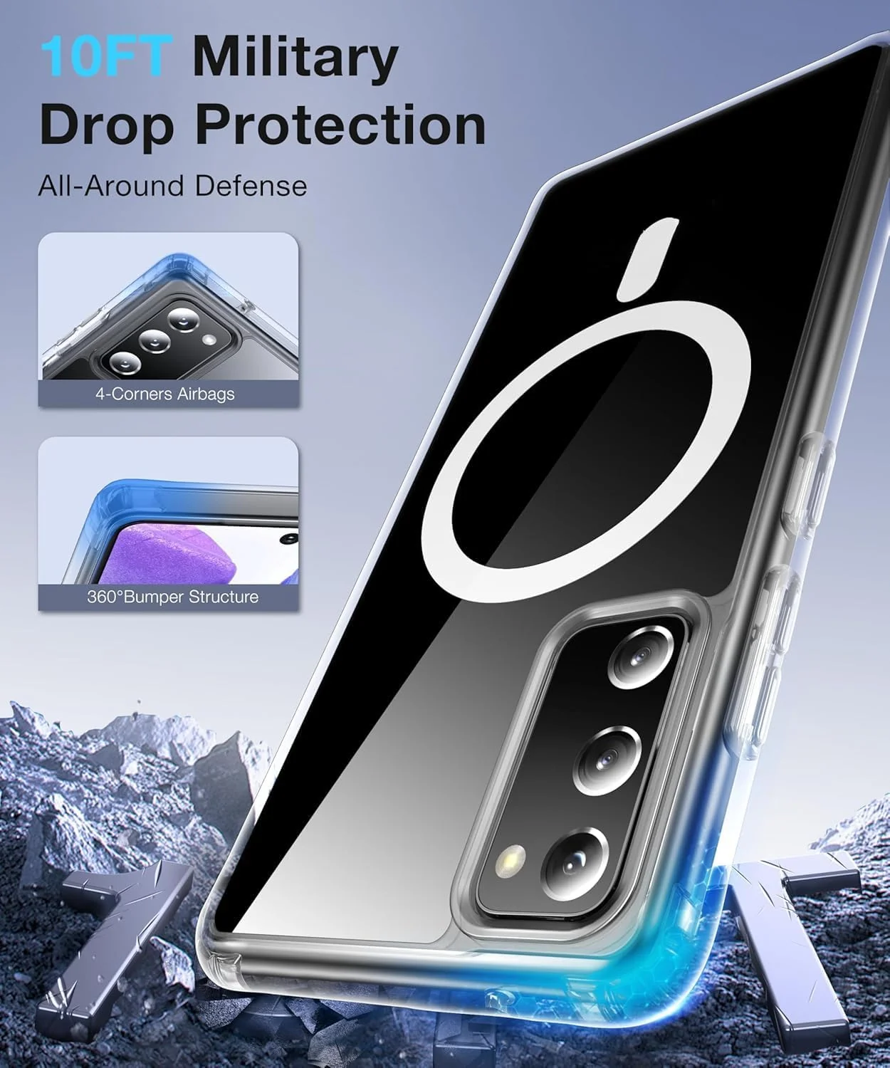 DL3 Mobilak for Samsung Galaxy Note 20 Case [Compatible with MagSafe] [Strong Magnet] [Non-Yellowing] Magnetic Slim Thin Bumper Phone Cover, Lightweight, and Durable - Clear