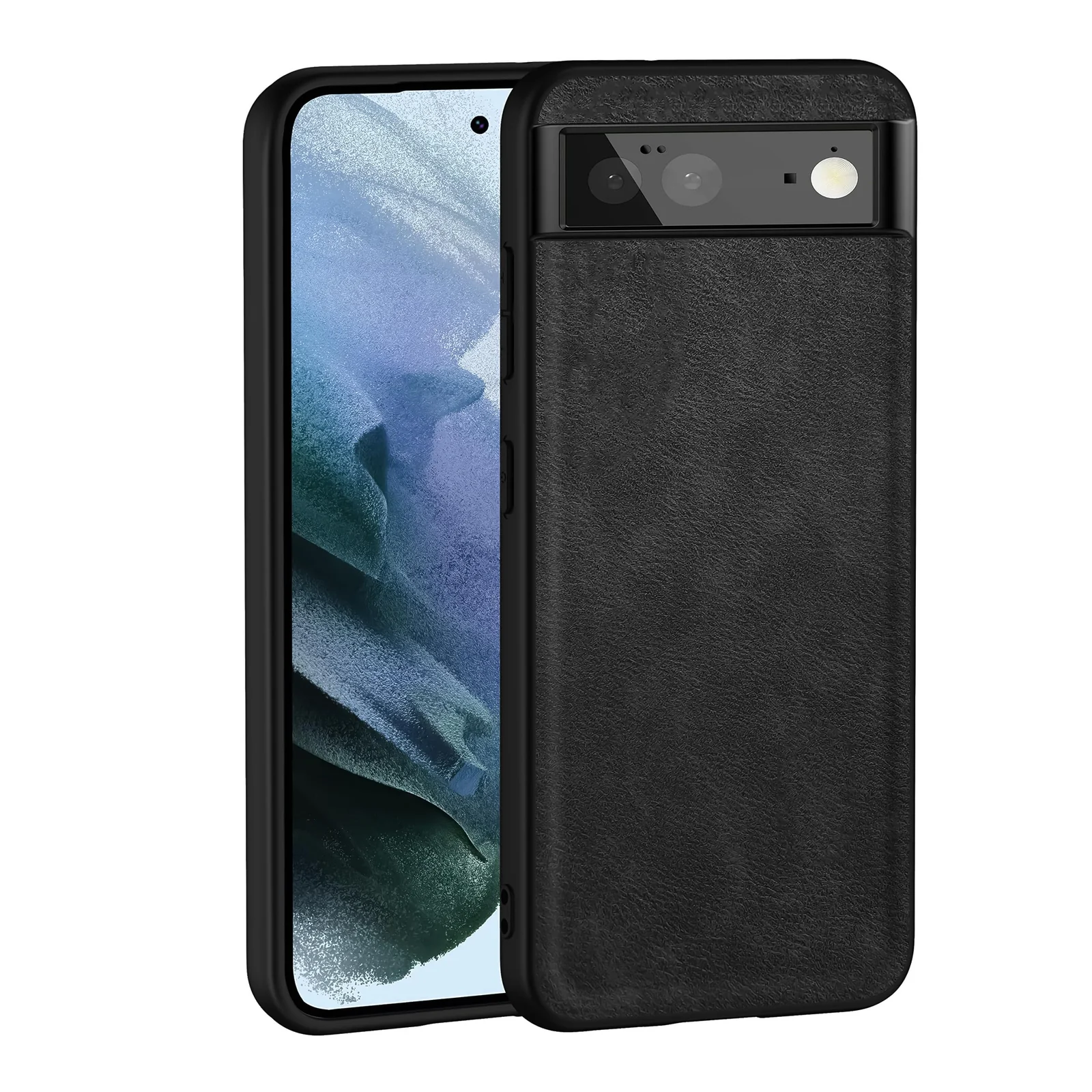 Dl3 Mobilak Case for Google Pixel 6 Leather Case,Anti-Drop, Anti-Shock, Non-Slip Texture,Simple Cell Phong Cover (Brown)