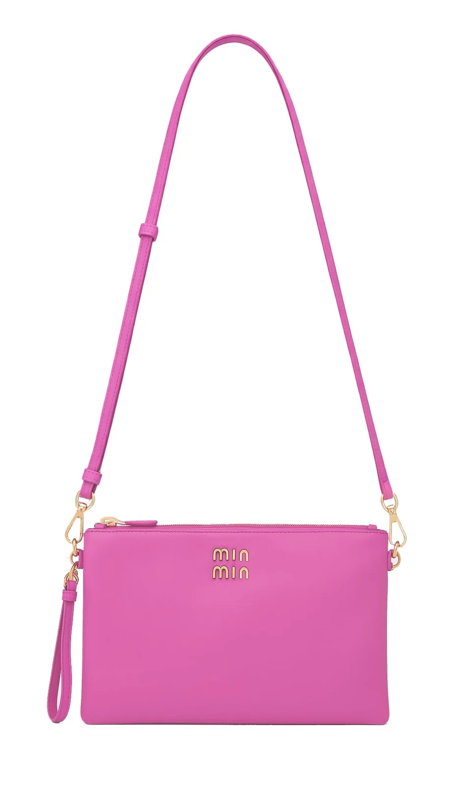 Mobigon Quilted Crossbody Clutch Bag for Women, Small Elegant Shoulder Purse with Removable Wristlet & Adjustable Strap, Lightweight Everyday Wear & Outing Use - Fuchsia