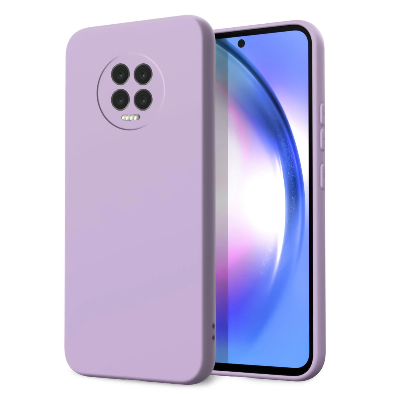 Dl3 Mobilak Infinix Note 7 Case,Soft Flexible Silicone Gel Rubber Bumper Cover,Slim Fit Full Body Shockproof Protective Phone Case (Light Purple)