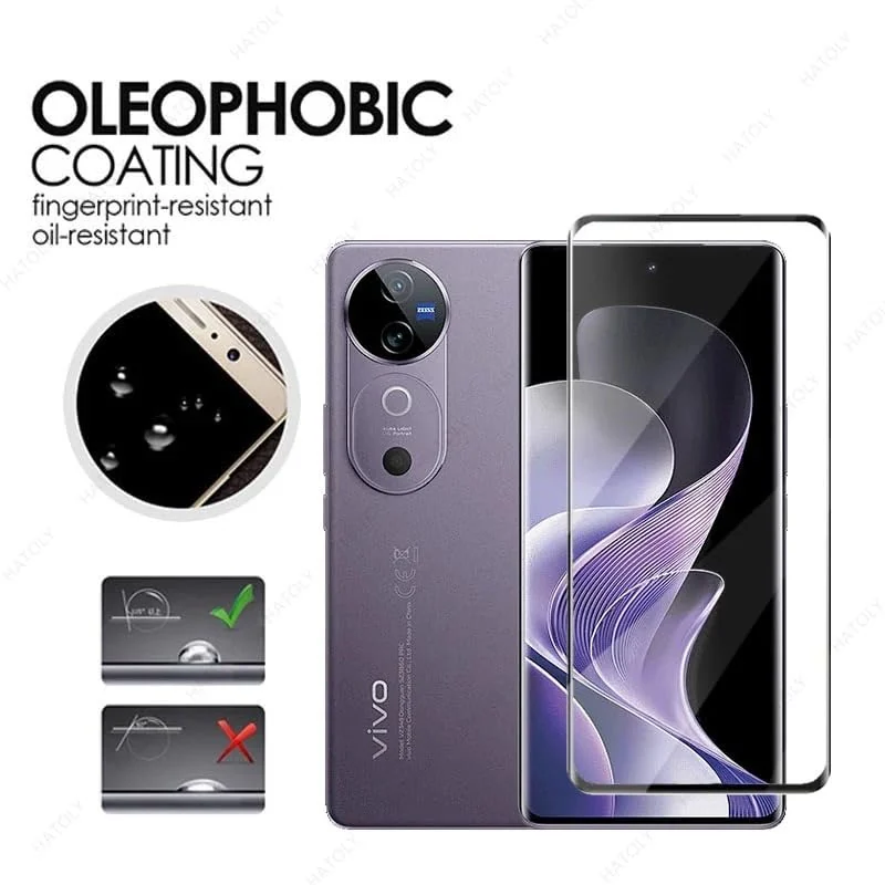DL3 Mobilak Screen Protector for vivo V40 / vivo V40 Pro, Tempered Glass Screen Saver Premium HD Protective, Scratch Resistant, NO-Bubble, 9H Hardness, Full Coverage Film - Clear