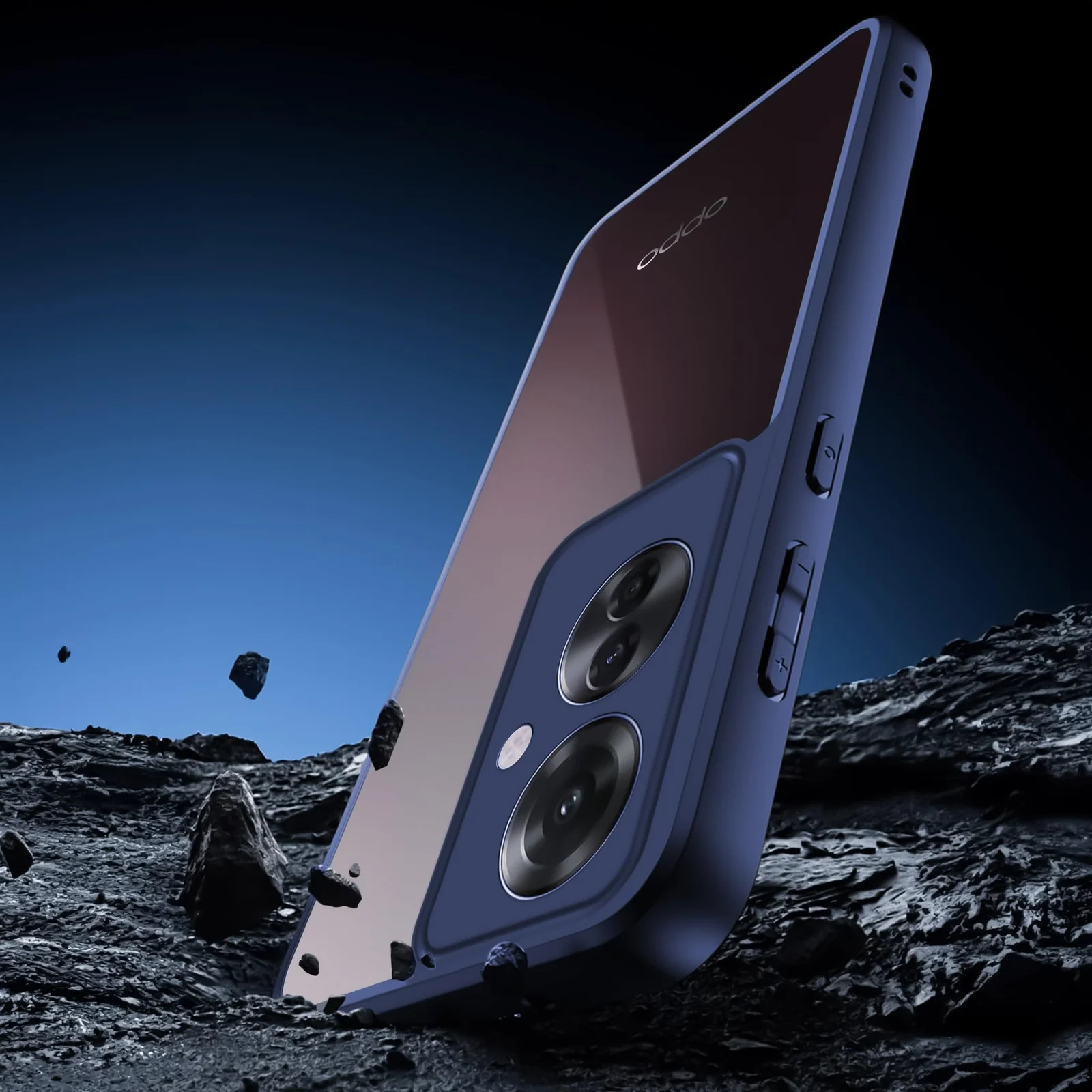 DL3 Mobilak Clear Protective Case for OPPO Reno 12 Pro 5G - Blue