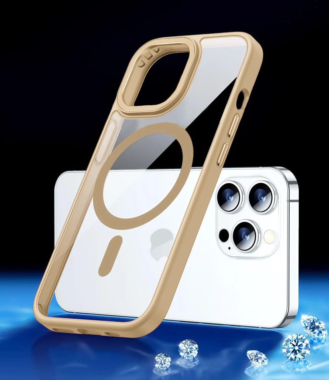DL3 Mobilak Phone Case for iPhone 12 Pro Max (6.7 Inch) - Desert - Magnetic, Wireless Charging Compatible - Military Protection - Non-Yellowing, Anti-Scratch - Polycarbonate - Desert