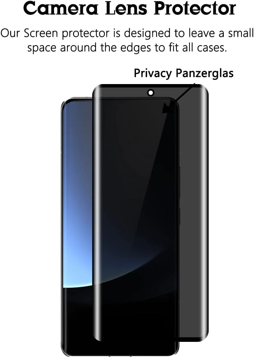 DL3 Mobilak Screen Protector for realme 10 Pro+ / realme 10 Pro Plus Glass Fingerprint Reader Support 3D Curved Anti-Spy Tempered Glass Screen Protector - Privacy