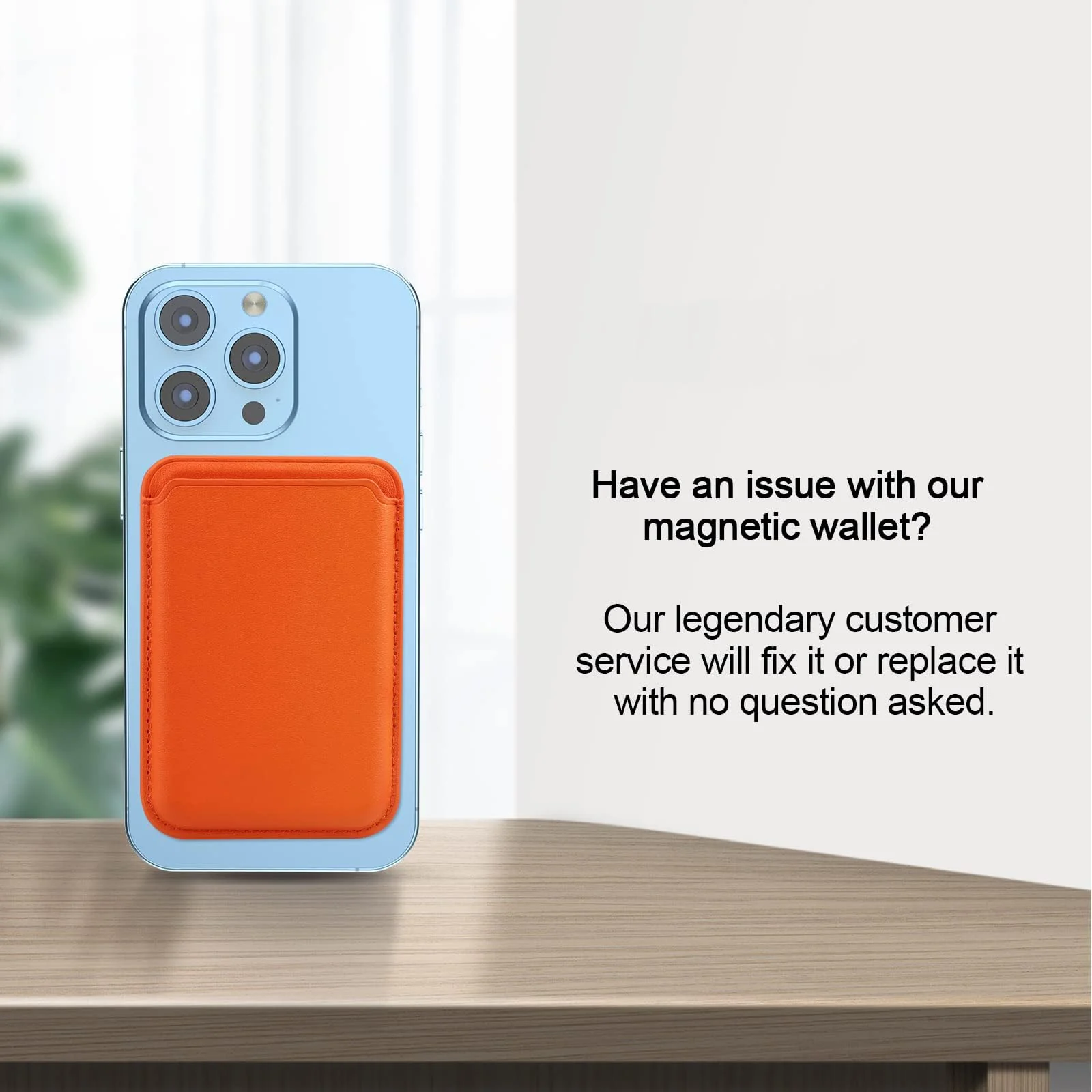 DL3 Mobilak Magnetic Card Holder Phone Wallet for iPhone 16/15/14/13/12 Series with MagSafe, Wallet for iPhone 16 15 14 Pro Max Plus Series, MagSafe 3 Wallet for iPhone 13 12 Pro Max Mini Series - Orange