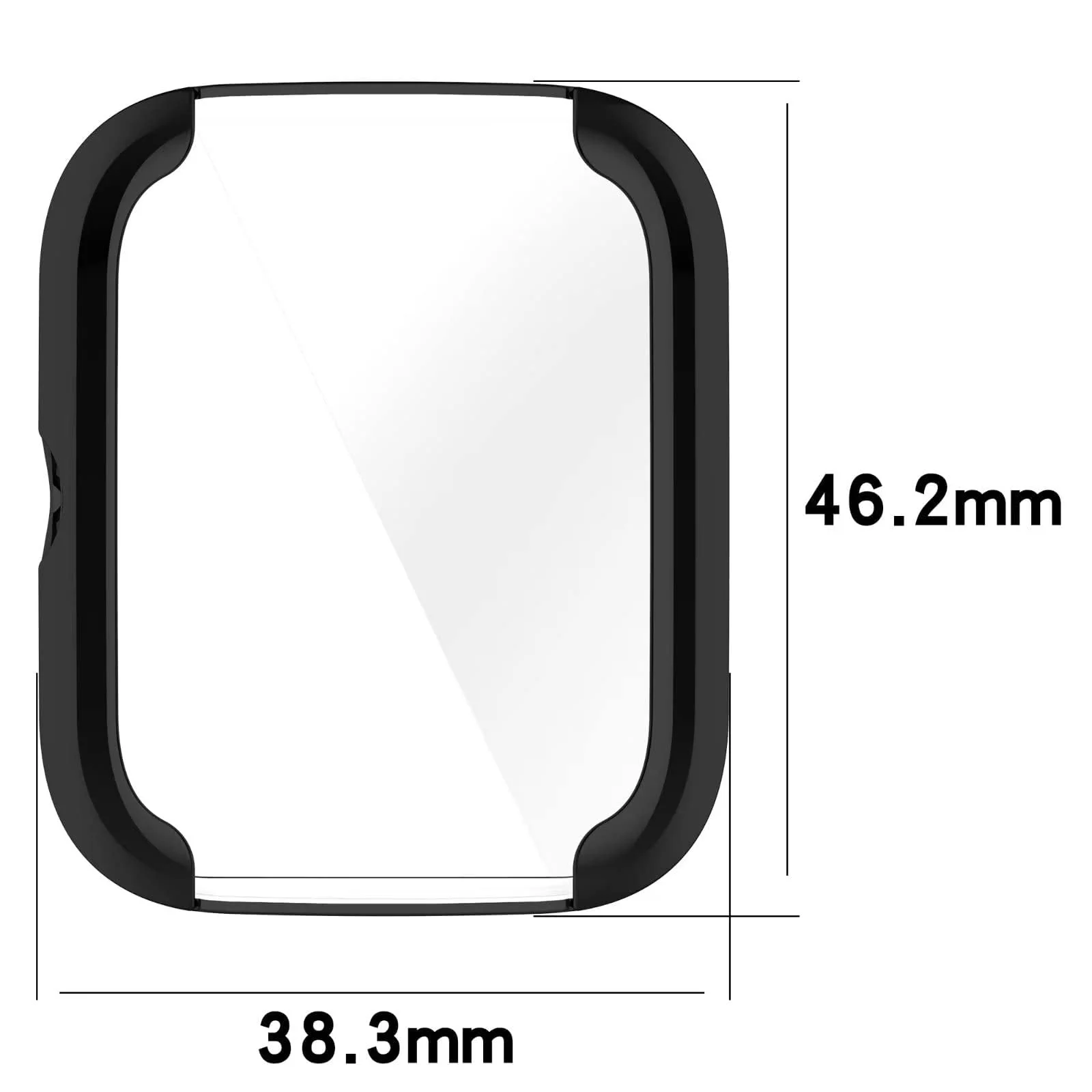 DL3 Mobilak Case Compatible with Amazfit Bip3 Pro/Amazfit Bip 3 Case All-Around Screen Protector Watch Soft TPU Shockproof Cover Slim Guard Thin Bumper Shell Protector - Black
