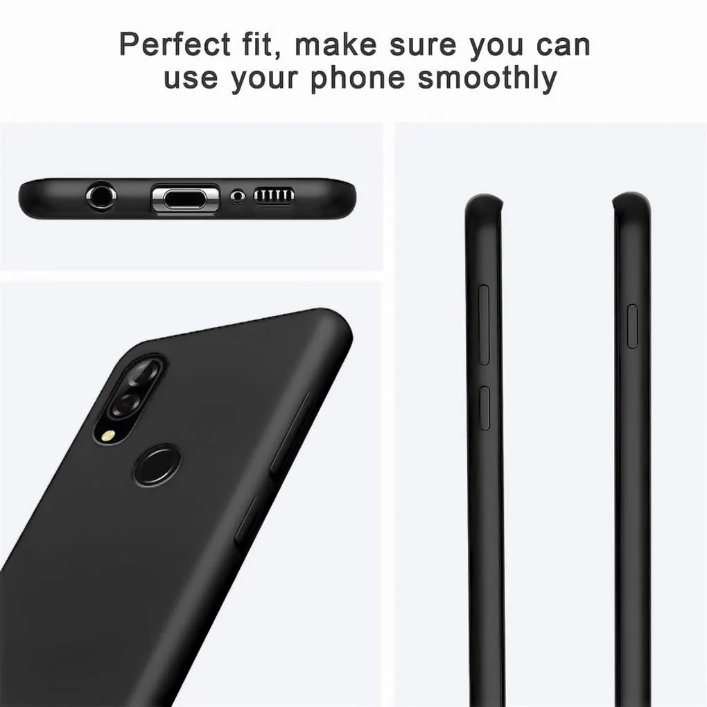 DL3 Mobilak Huawei nova 3i Case, Soft Flexible Silicone Gel Rubber Bumper Cover, Full Body Shockproof Protective Phone Case - Black