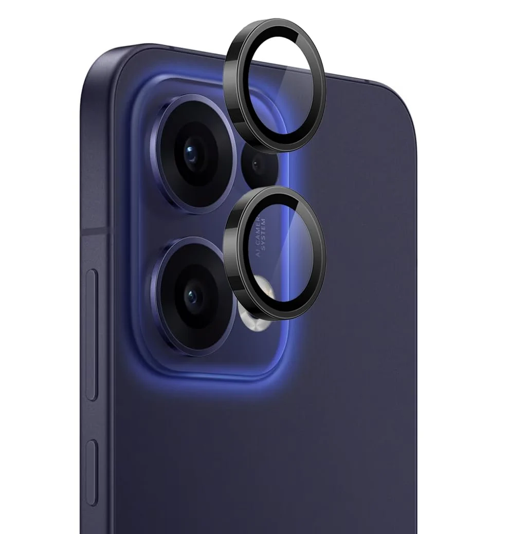 DL3 Mobilak Camera Lens Protector for OPPO Reno 13 5G / OPPO Reno13 5G Accessories, 9H Tempered Glass Metal Individual Ring Camera Cover Screen Protector, Case Friendly, Anti Scratch