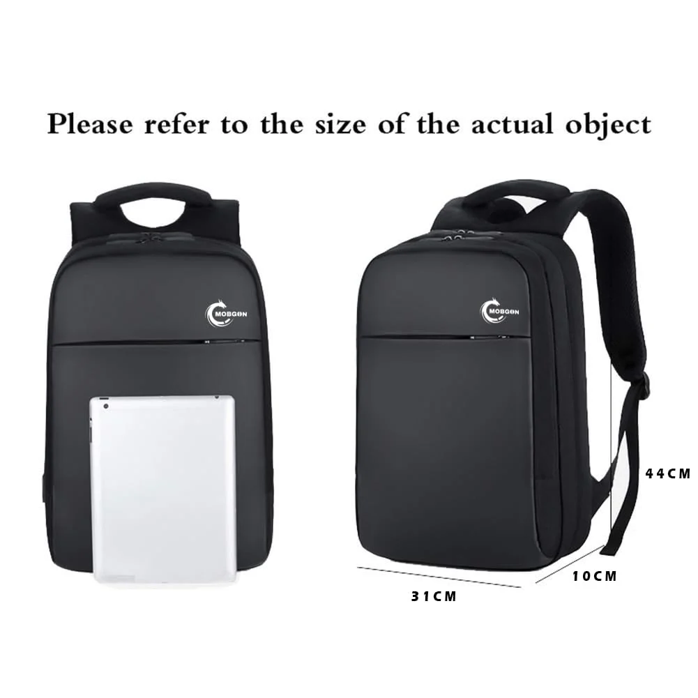 Mobigon Business Laptop Backpack, 15 Inch Travel Laptop Bag Rucksack with USB Charging Port, Water-Resistant Bag Daypack for Work College Computer Men Women Backpack For MacBooks - Black