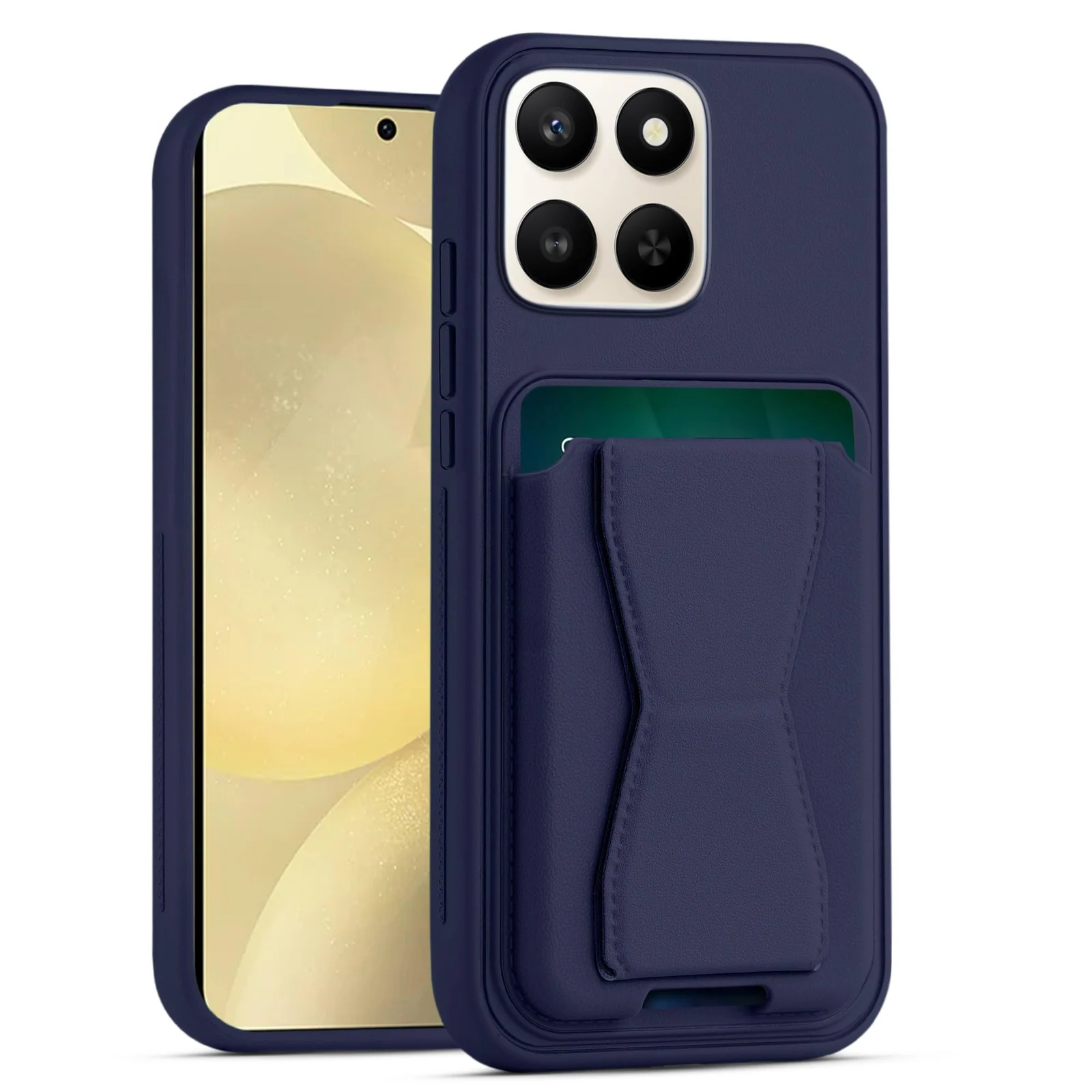 DL3 Mobilak Leather Wallet Case with Card Slot for Honor X6C with Camera Protection and Shockproof Design