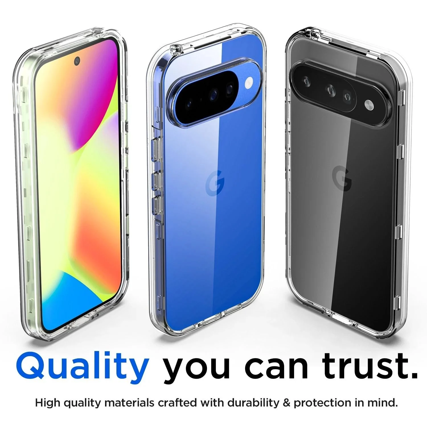 DL3 Mobilak Case Compatible with Google Pixel 10 / Google Pixel 10 Pro Case Crystal Soft TPU Gel Case Flexible Silicone Anti-Scratch Camera Protection TPU Cover - Clear