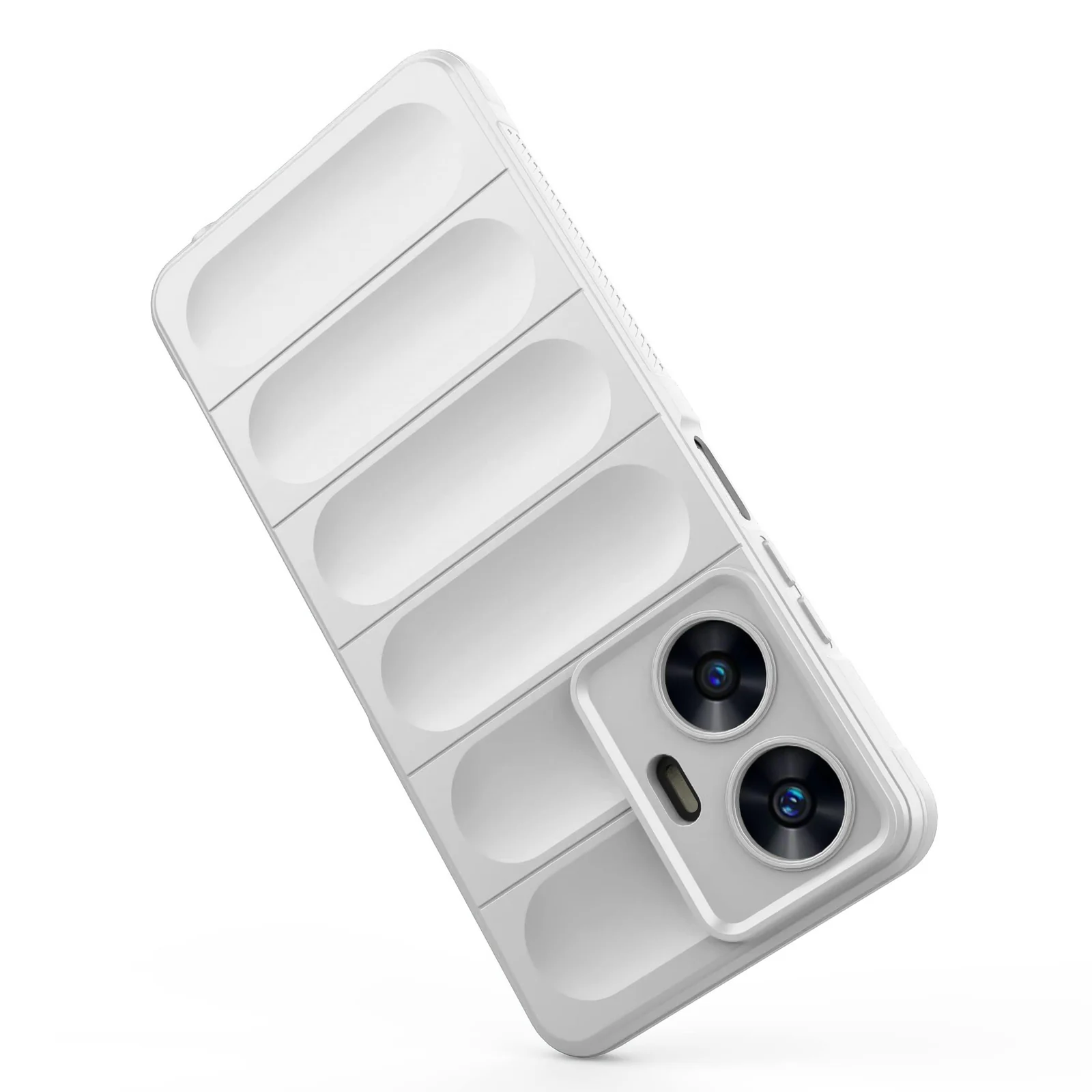 DL3 Mobilak Flexible Silicone and TPU Protective Case with Camera Protection for realme C55 / Narzo N55 - White