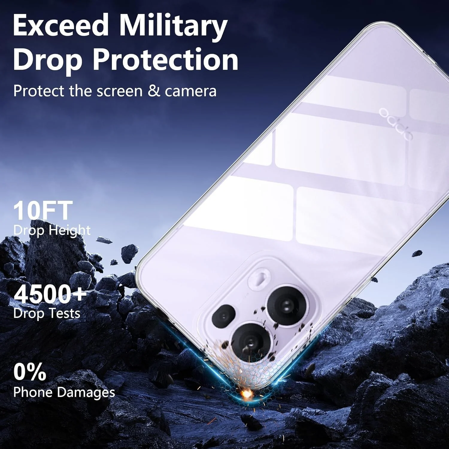 DL3 Mobilak Case Compatible with OPPO Reno 13 Pro 5G Case Crystal Soft TPU Gel Case Flexible Silicone Anti-Scratch TPU Cover - Clear