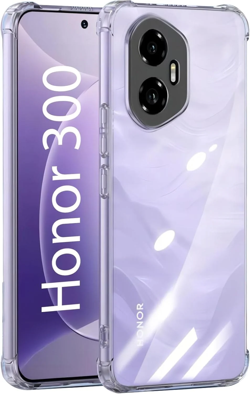 DL3 Mobilak Clear TPU Protective Case for Honor 300 with Camera Protection and Shockproof Design - Clear
