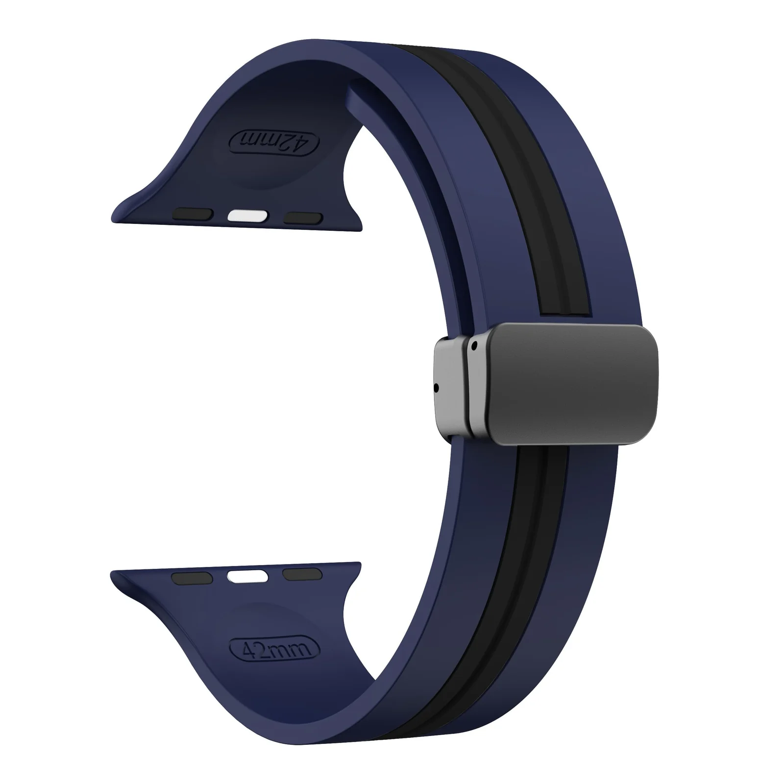 DL3 Mobilak Magnetic Strap for Apple Watch Band 49mm 45mm 44mm 41mm 40mm 38mm 42mm, Sport Silicone Replacement Wristband Strap for iwatch Series 9 8/7/6/5/4/3/2/SE (38mm/40mm/41mm) - Blue Black