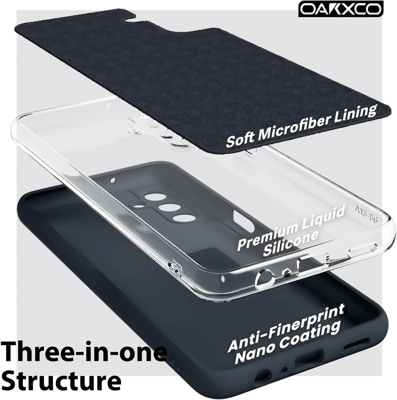 DL3 Mobilak Silicone Protective Case for Samsung Galaxy A15, Shock-absorbing protection, Scratch-resistant surface, Soft microfiber lining - MidNight Blue
