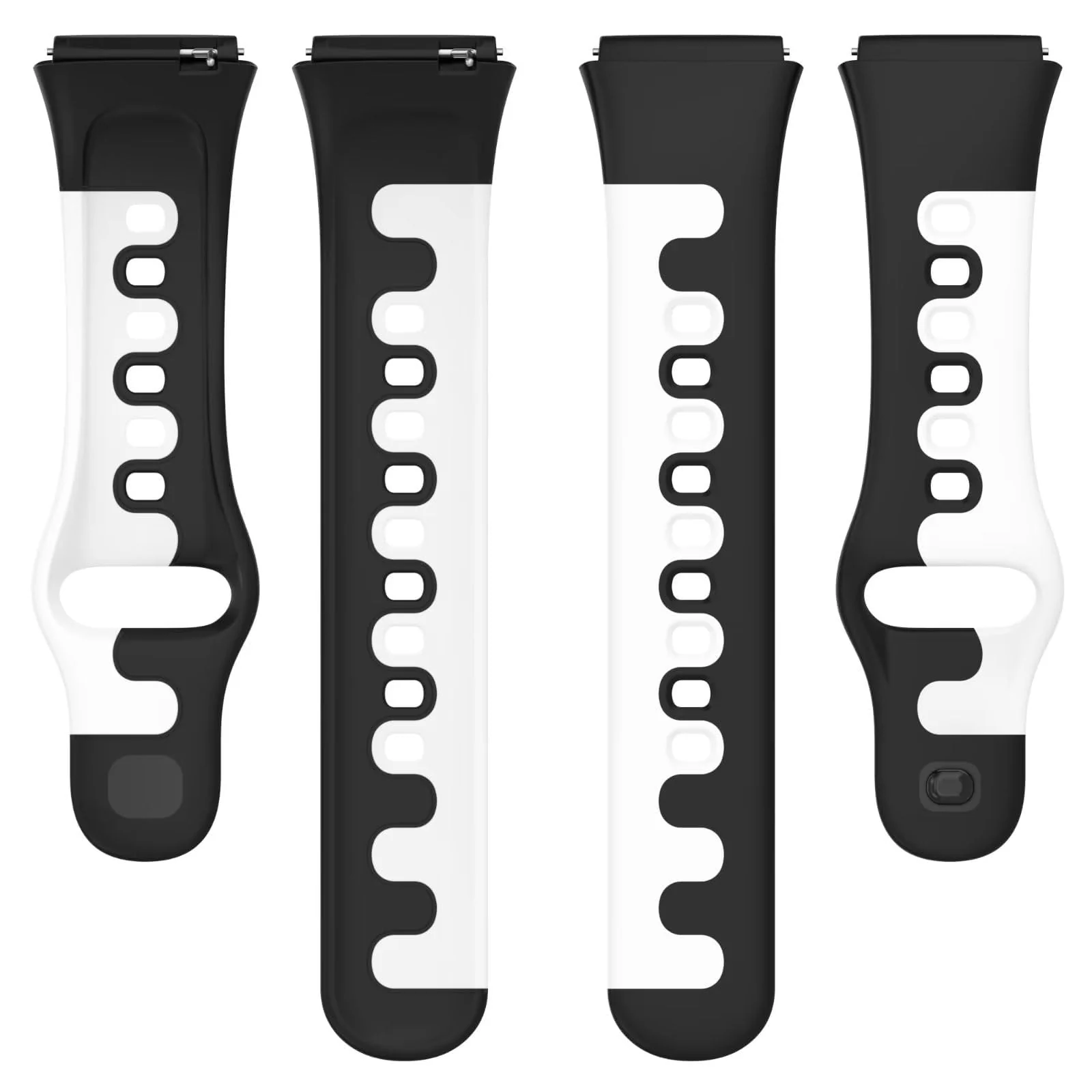 DL3 Mobilak Strap Silicone Compatible With Xiaomi Redmi Watch 3 Active/Redmi Watch 3 Lite, Sport Silicone Watch Band Wrist Strap, Bracelet Wristband Wrist Strap - Black & Gray
