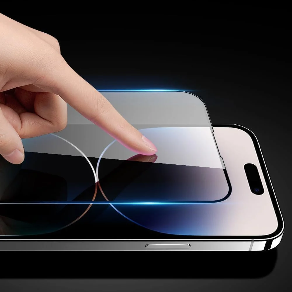 DL3 Mobilak iPhone 15+ Plus Screen Protector, Tempered Glass Film for iPhone 15 Plus 6.7, 9H Mobile Phone Screen Protectors Anti-Scratch Anti-Shatter Anti-Impact Bubble Free Ultra Resistant HD Clear - Black