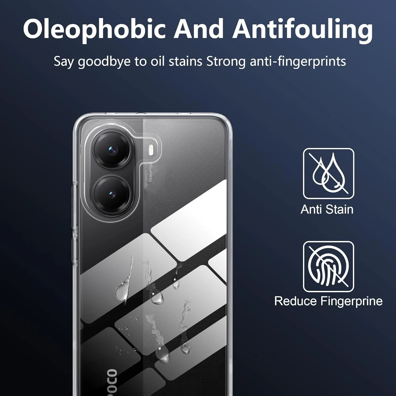 DL3 Mobilak Protective Case Compatible with Xiaomi Poco X7 Pro 5G Cover, Mobile Phone Case Thin Soft Silicone Anti-Yellow Protective Case - Clear