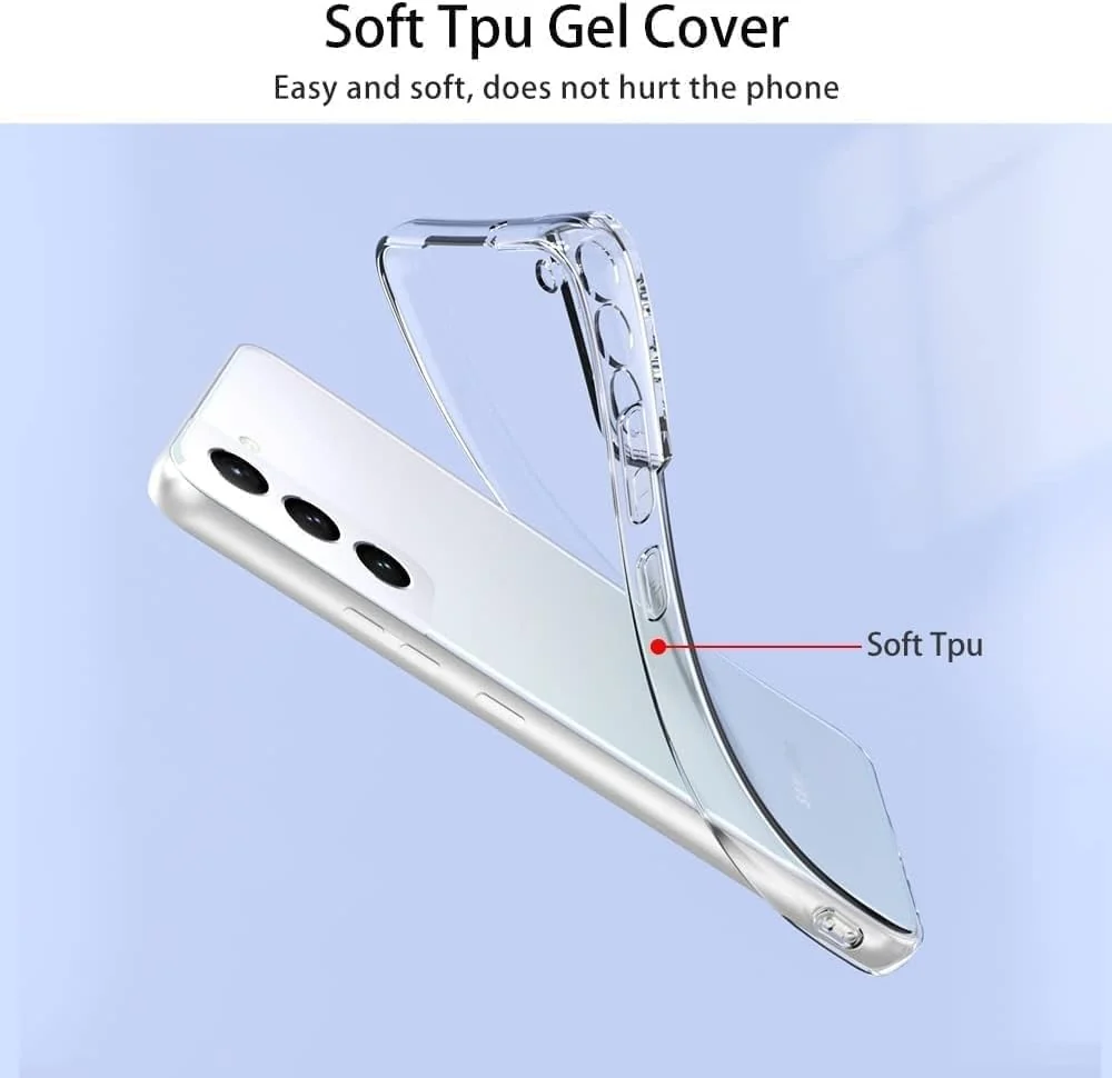 DL3 Mobilak Clear TPU Protective Case for Samsung Galaxy S24+ Plus 5G with Camera Protection and Shockproof Design - Clear