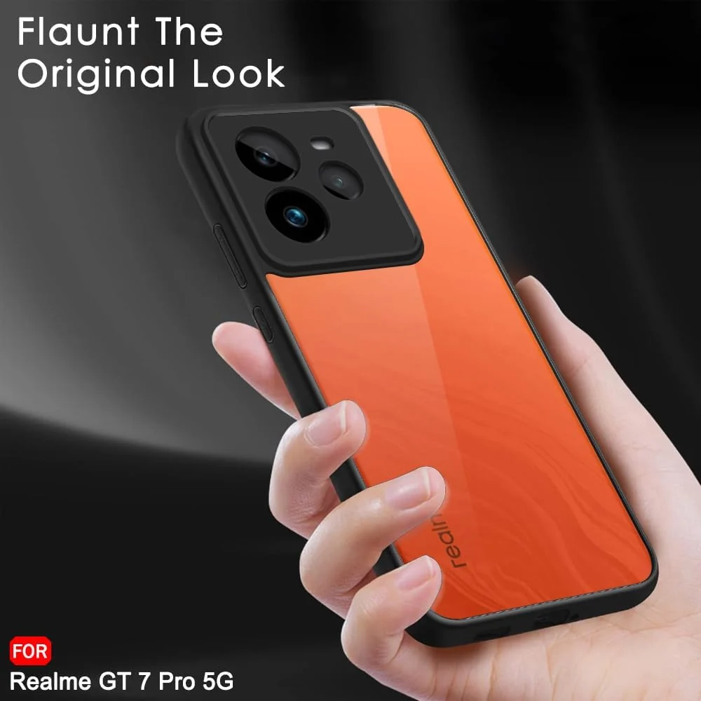 DL3 Mobilak Rugged Protective Case for realme GT 7 Pro 5G, Camera protection, Shock-absorbing protection, Scratch-resistant surface - Black