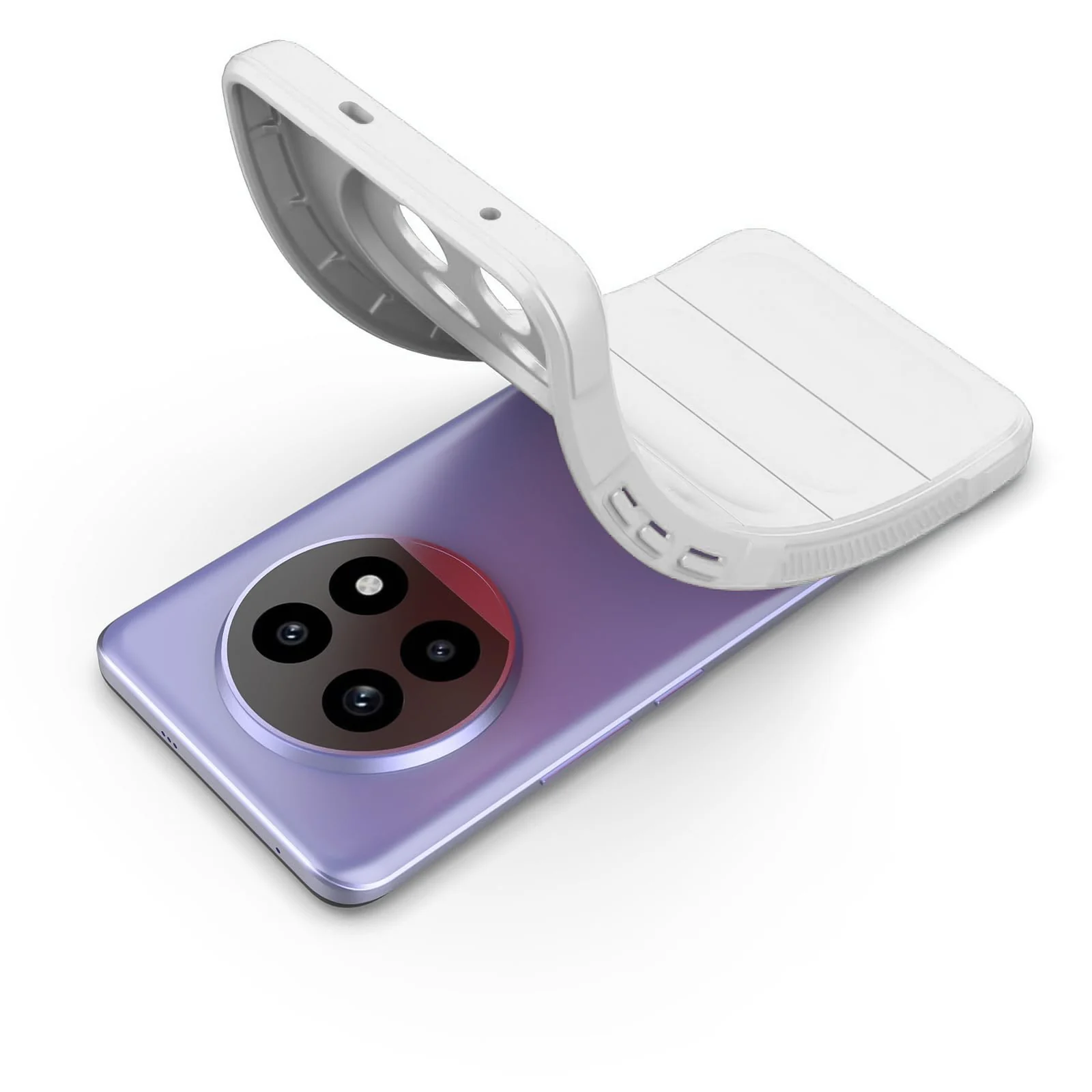 DL3 Mobilak Flexible Silicone and TPU Protective Case with Camera Protection for realme 13 Pro / realme 13 Pro Plus 5G - White