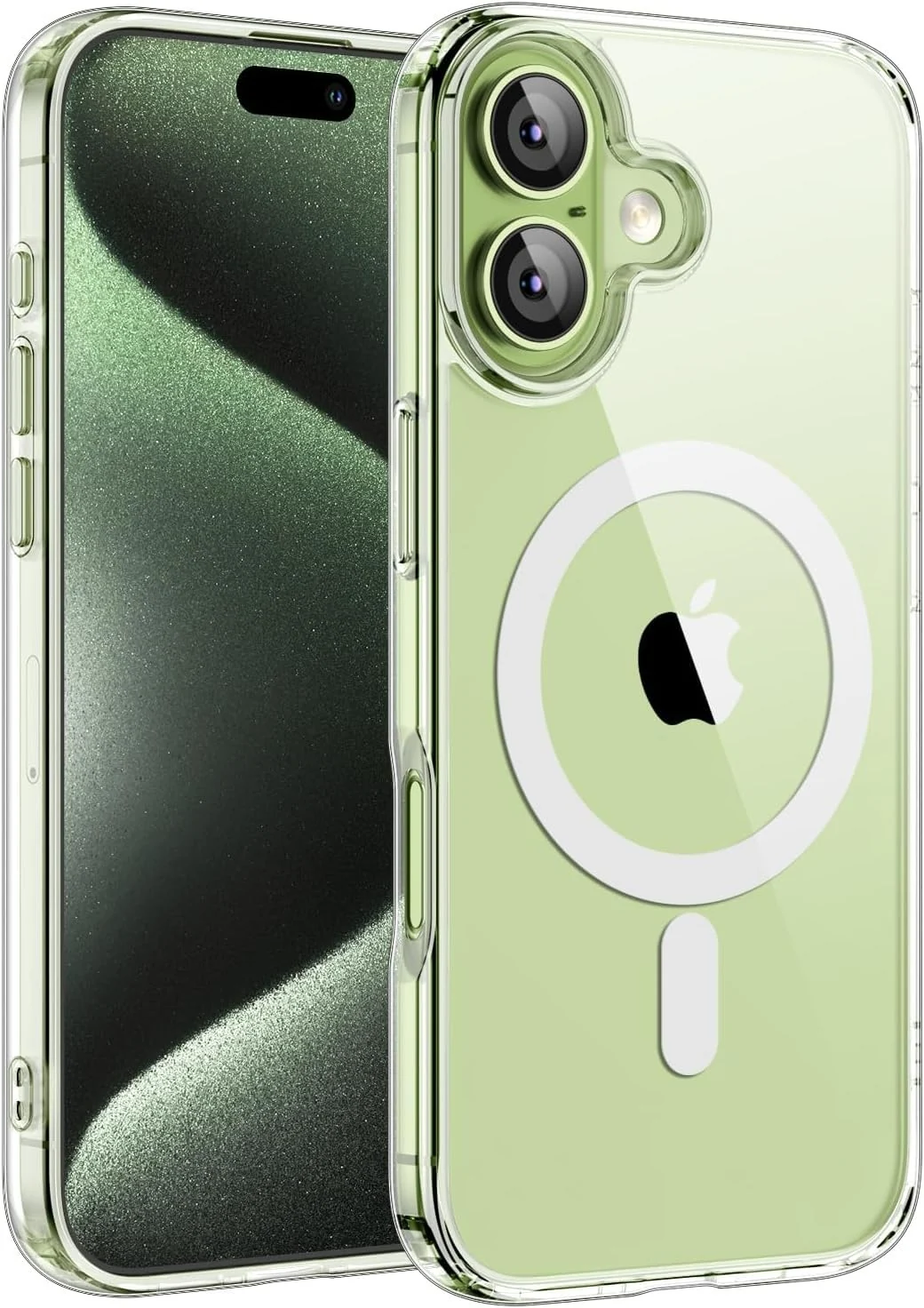 DL3 MOBILAK for iPhone 17 Case Clear [Compatible with MagSafe] Slim Magnetic Clear Bumper Case