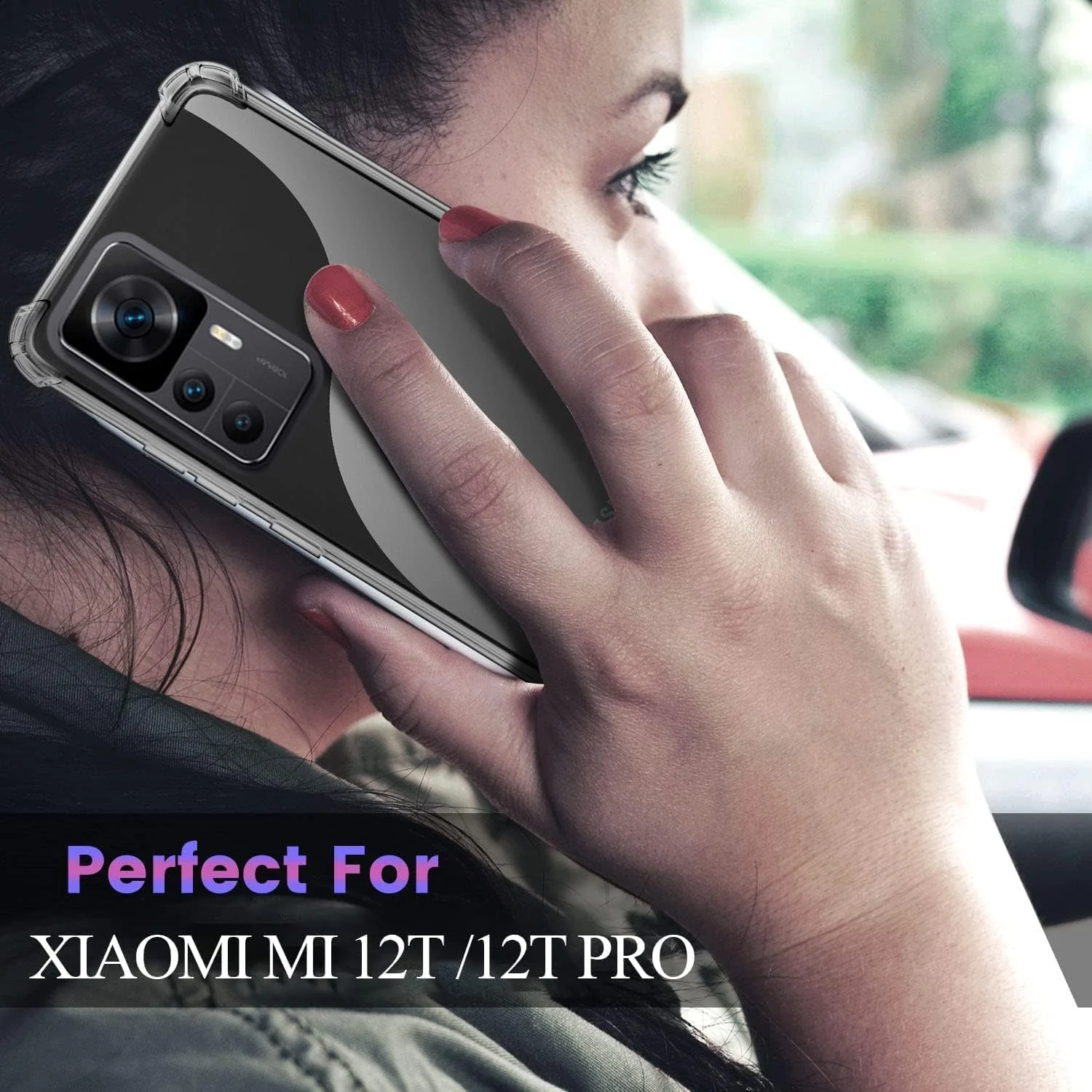 DL3 Mobilak Clear TPU Protective Case for Xiaomi Mi 12T - 12T Pro with Camera Protection and Shockproof Design - Clear