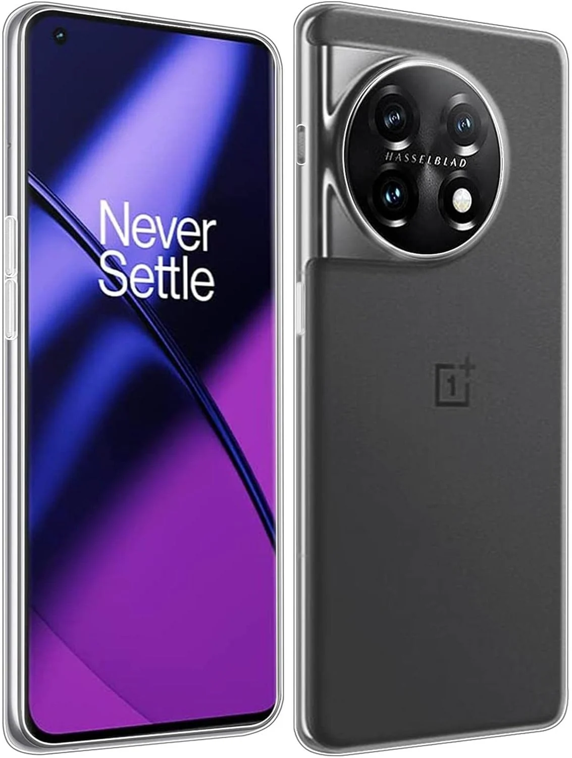 DL3 Mobilak Case Compatible with OnePlus 11 5G Case Crystal Soft TPU Gel Case Flexible Silicone Anti-Scratch Camera Protection TPU Cover - Clear