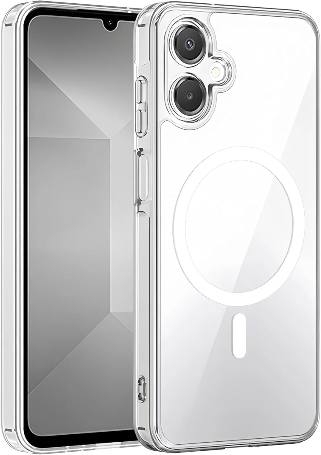 DL3 Mobilak for Samsung Galaxy A06 Case [Compatible with MagSafe] [Strong Magnet] [Non-Yellowing] Magnetic Slim Thin Bumper Phone Cover, Lightweight, and Durable - Clear