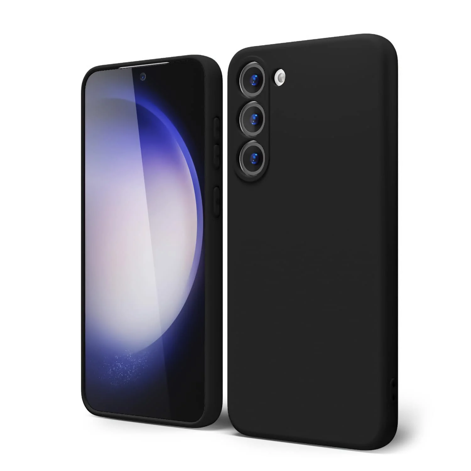 DL3 Mobilak Liquid Silicone Case for Samsung Galaxy Note 10, Shock-absorbing protection, Scratch-resistant surface, Soft microfiber lining - Black