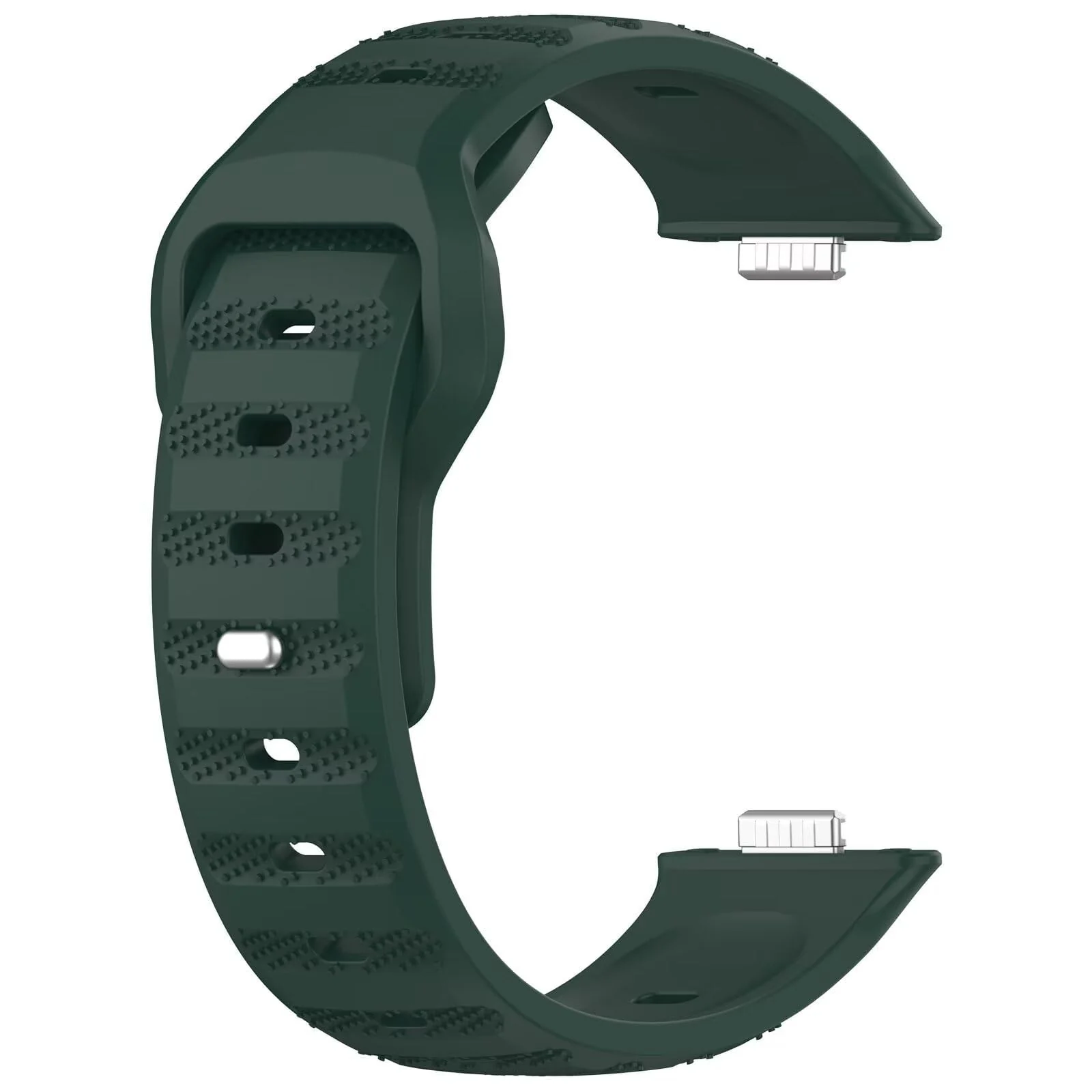 DL3 Mobilak Compatible with Huawei Watch Fit 3 / Fit 4 / Fit 4 Pro Breathable Silicone Sport Wristband, Soft Textured Design, Sweat-Resistant Quick Release Adjustable Watch Strap - Meditation Green