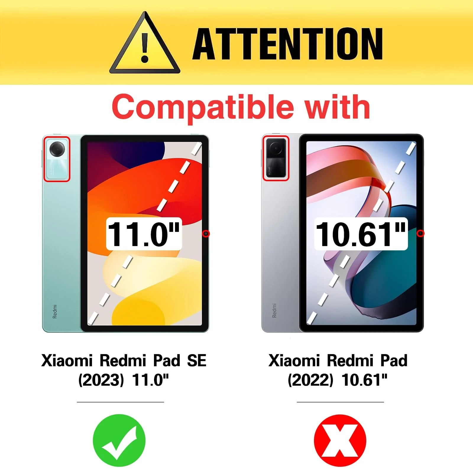 DL3 Mobilak Screen Protector For Xiaomi Redmi Pad SE 2023 11 Inch Tempered Glass Film [HD Crystal ] [Easy Installation] [Scratch Resistant] [9H Hardness] - Clear