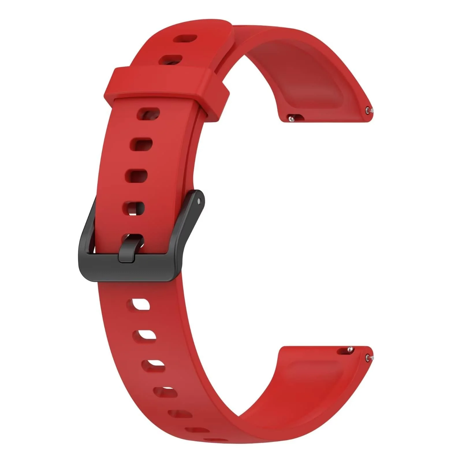 DL3 Mobilak Silicone Strap for realme Band 2, [Breathable] Soft Silicone Replacement Strap for Men and Women, Pin Buckle Design, for realme Band2 - Red