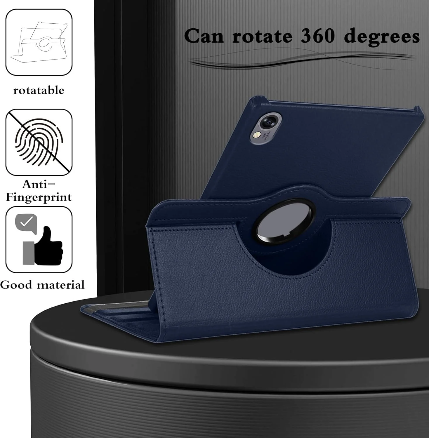 DL3 Mobilak Protective Cover for Huawei MatePad 11.5 - inch Released 2023, 360° Rotatable Smart Stand, Leather Folio Flip Cover with Multi-Angle Viewing, Auto Wake Sleep - Blue