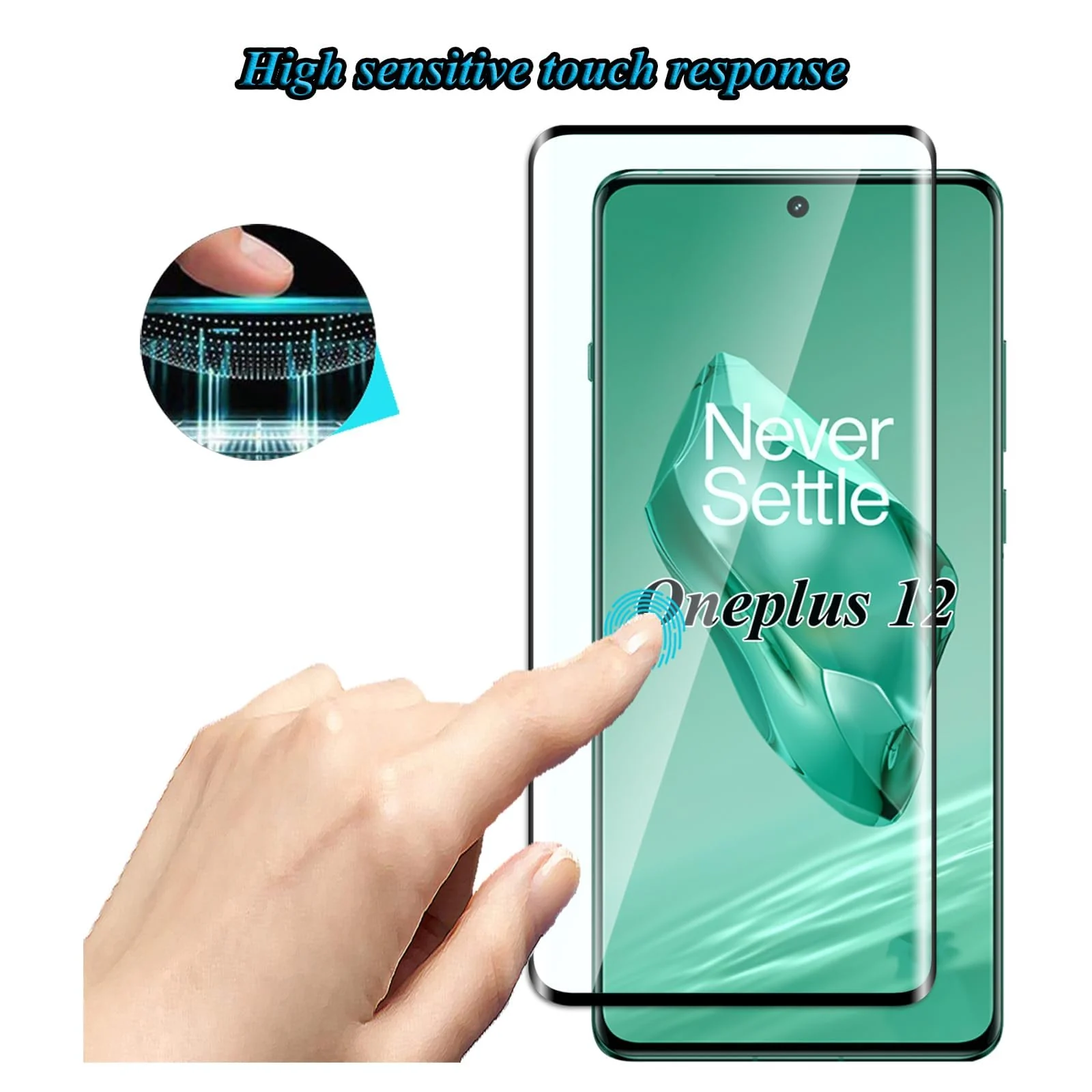 DL3 Mobilak Screen Protector for OnePlus 12 5G, Tempered Glass Screen Saver Premium HD Protective, Scratch Resistant, NO-Bubble, 9H Hardness, Full Coverage Film - Clear