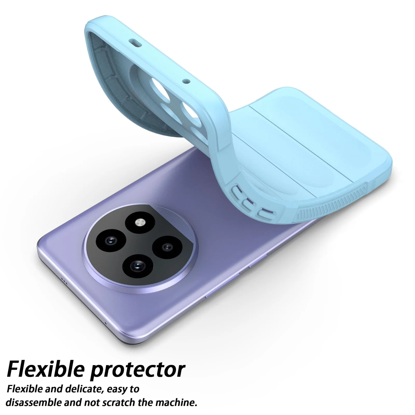 DL3 Mobilak Flexible Silicone and TPU Protective Case with Camera Protection for realme 13 Pro / realme 13 Pro Plus 5G - Baby Blue
