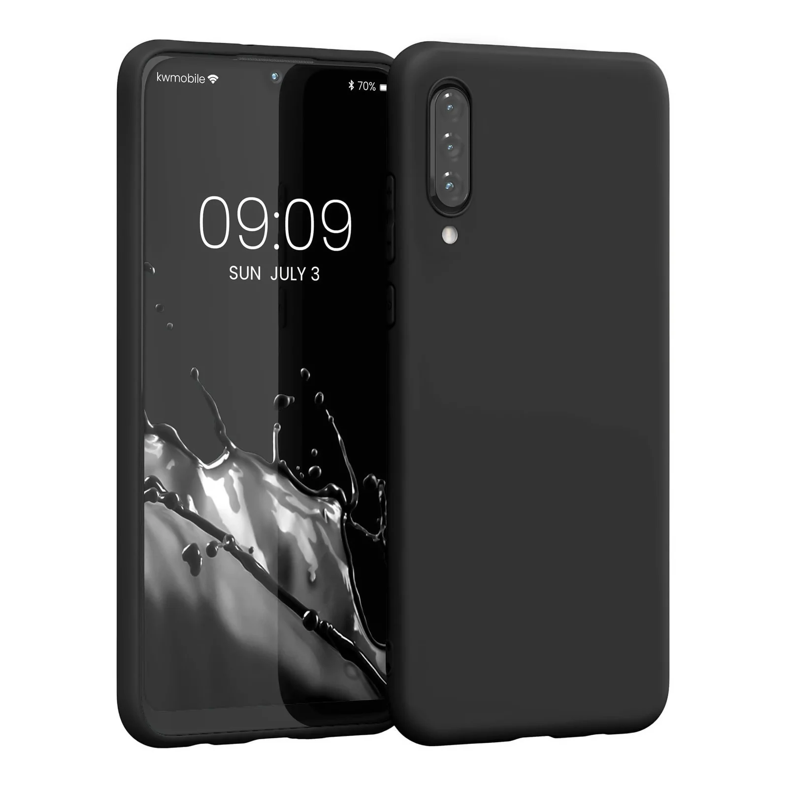 DL3 Mobilak Soft Silicone Protective Case for Huawei Y9S / Honor 9X Pro / P Smart Pro 2019 with Microfiber Lining and Shockproof Design - Black