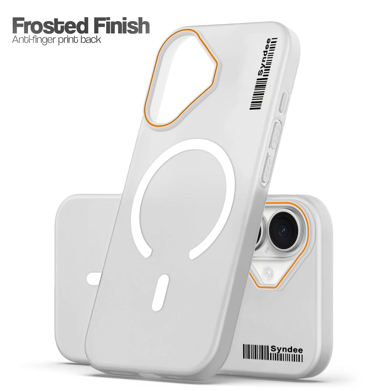 DL3 Mobilak Case Back Cover for iPhone 17, Sleek Frosted Translucent Back Only Compatible with Wireless Magnetic Accessories | Anti-Scratch Shockproof Phone Case - Clear