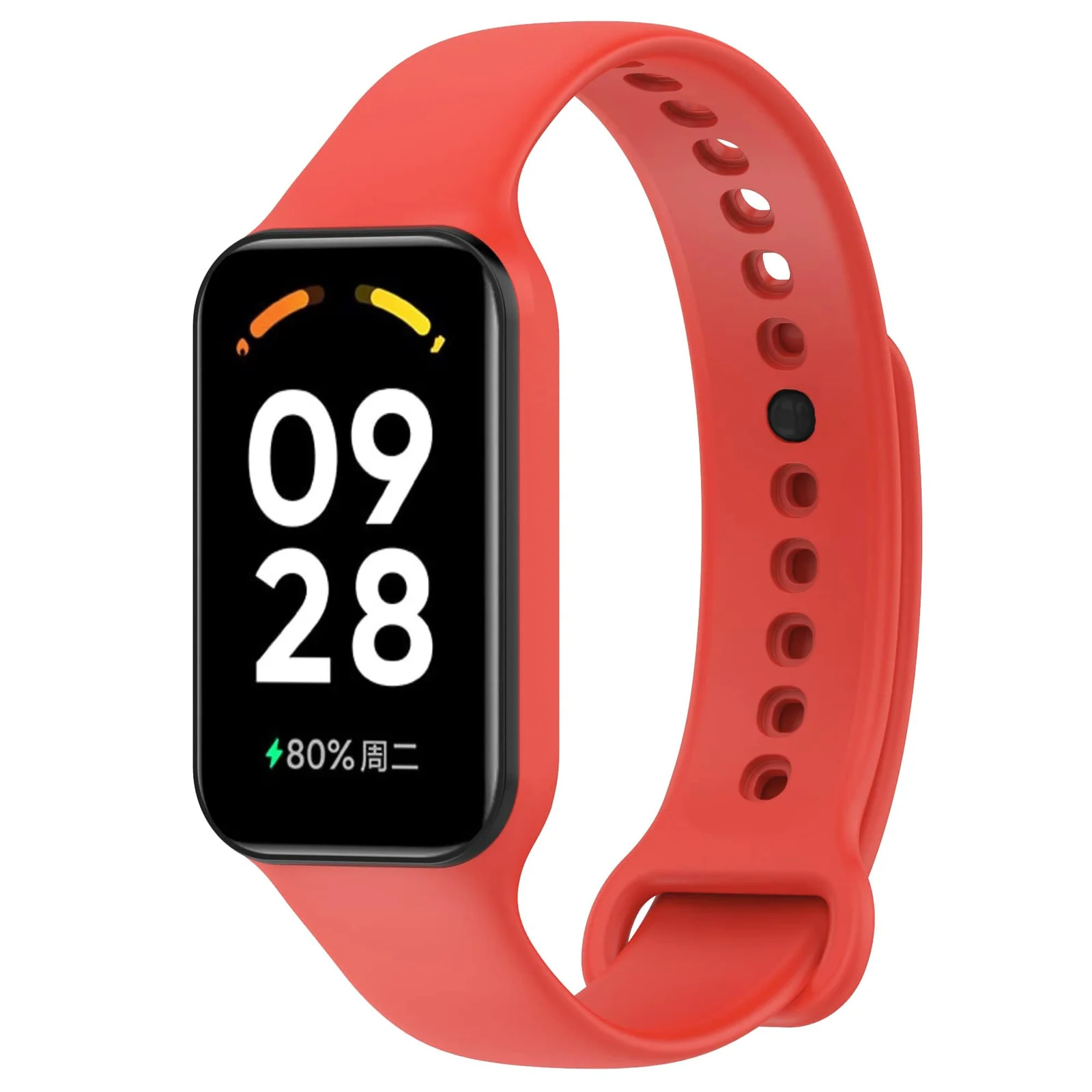 DL3 Mobilak Smart Watch Strap for Xiaomi Redmi Band 2, Sport Silicone Watch Band Wrist Strap, Replacement Bracelet Wristband Wrist Strap for Xiaomi Redmi Smart Band2 Accessories - A.Red
