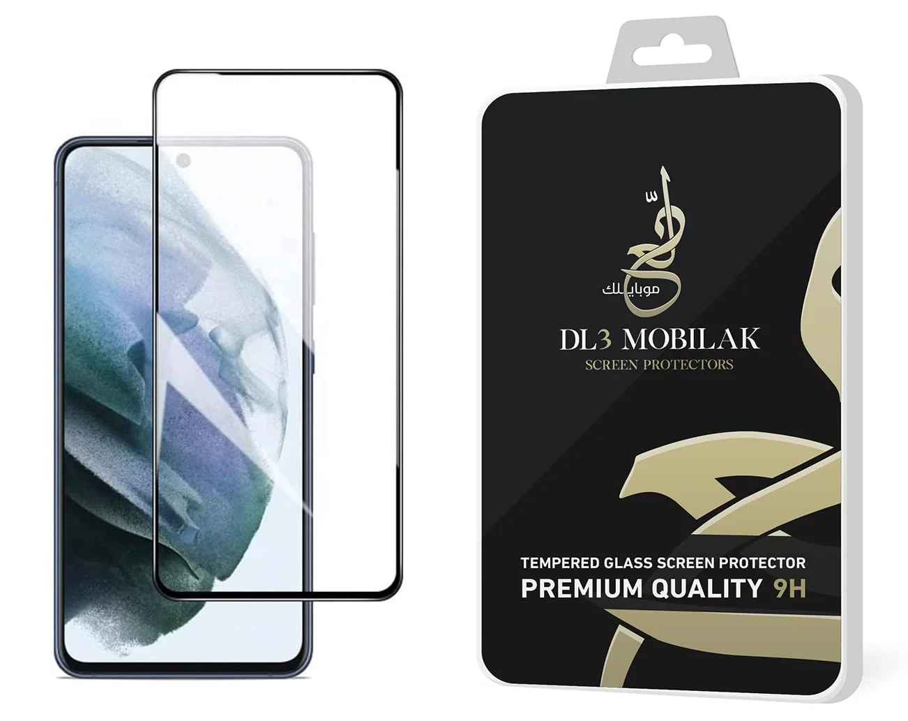 DL3 Mobilak 5D Full Glass Screen Protector For Samsung Galaxy A54 Black Frame - Clear