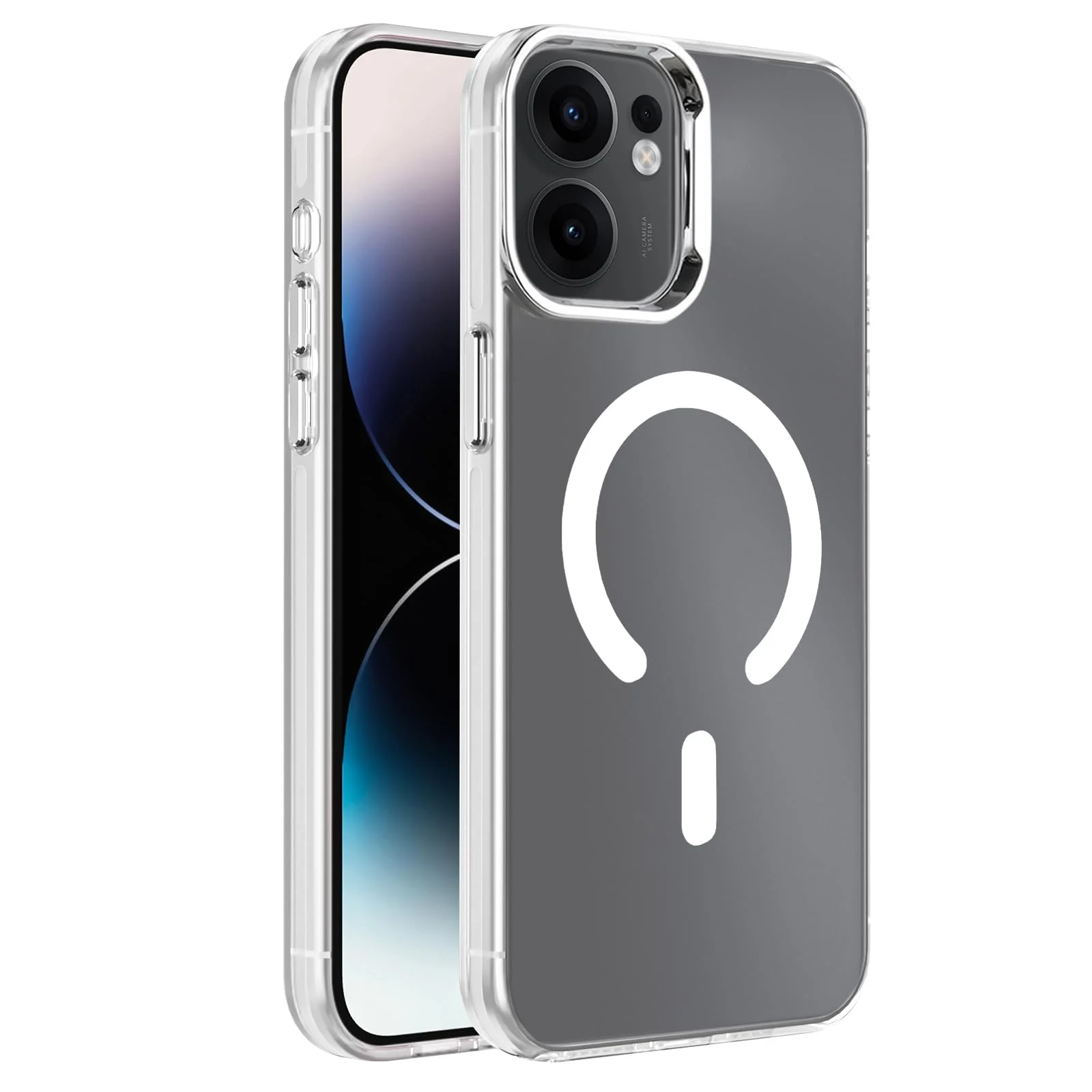 DL3 Mobilak Case for OPPO Reno13 F/Reno 13F Crystal Clear [Not Compatible with MagSafe] Soft TPU Gel Case Flexible Silicone Anti-Scratch Transparent TPU Cover - White