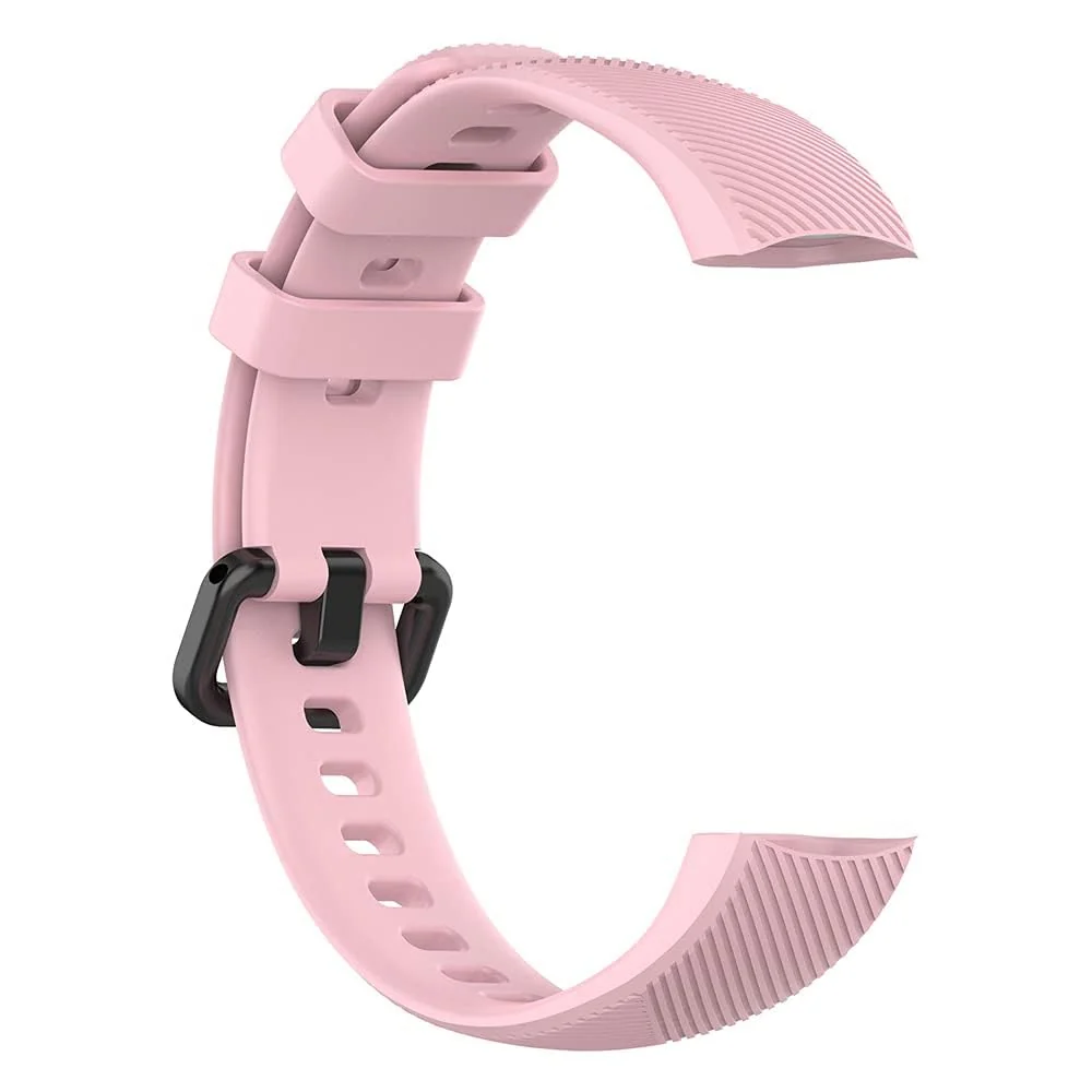 DL3 Mobilak Compatible for Honor Band 5/Honor Band 4 Strap, Soft Silicone Sport Wristband Adjustable Accessory Bracelet Replacement Band for Honor Band 5/Band 4 - Pink
