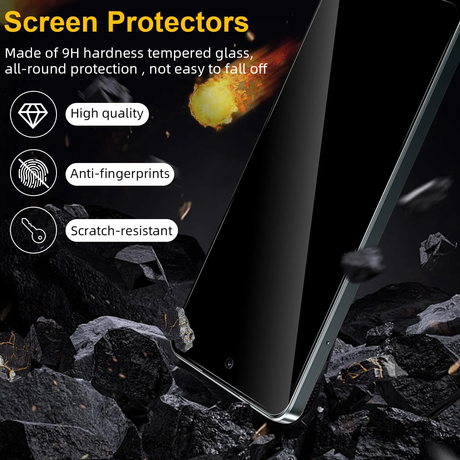 DL3 Mobilak Screen Protector for realme 13 5G/12 5G/12x 5G/realme 11 5G/11x 5G/realme C65 4G 5G/C67/C55/OPPO A60/A58 4G Glass Full Coverage Anti Spy Tempered Glass Protective Film - Privacy