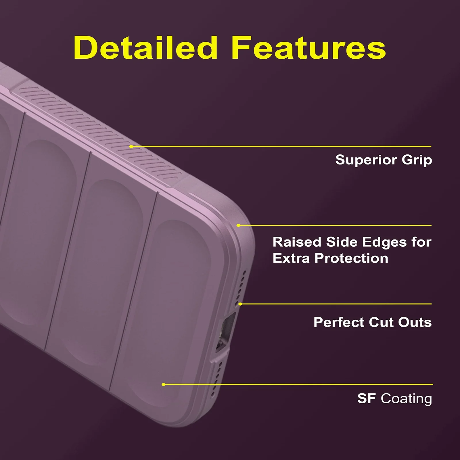 DL3 Mobilak Soft Silicone Protective Case for Xiaomi Redmi 13C 4G with Camera Protection and Shockproof Design - Purple