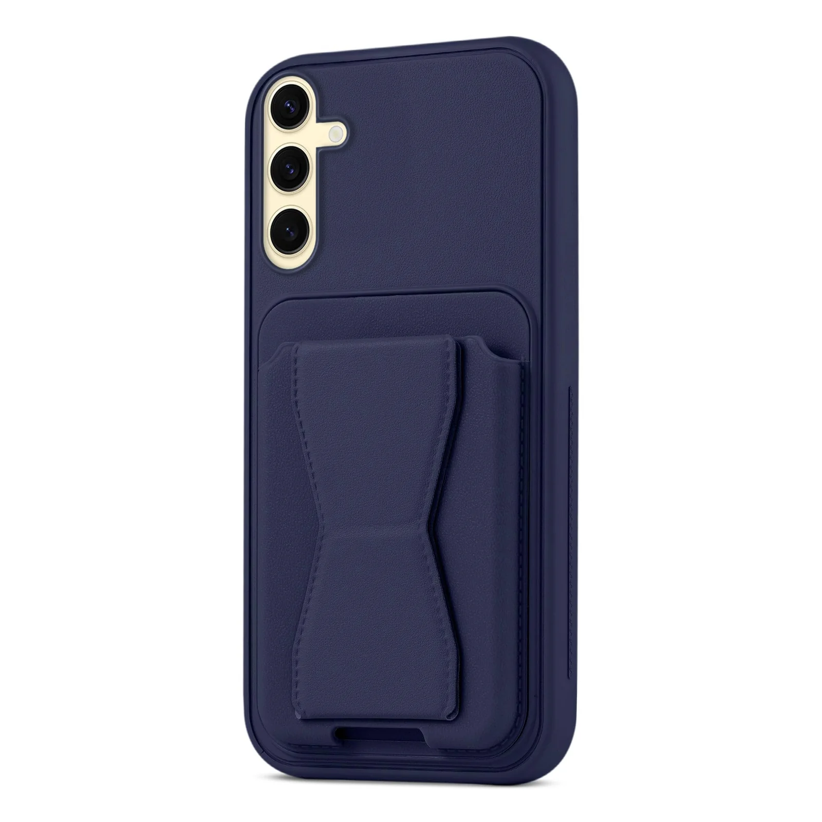DL3 Mobilak Leather Wallet Case Compatible with V60 Lite 5G/4G, Leather Back Cover With TPU Frame, Shockproof Protective Phone Case with Card Holder Stand - Blue